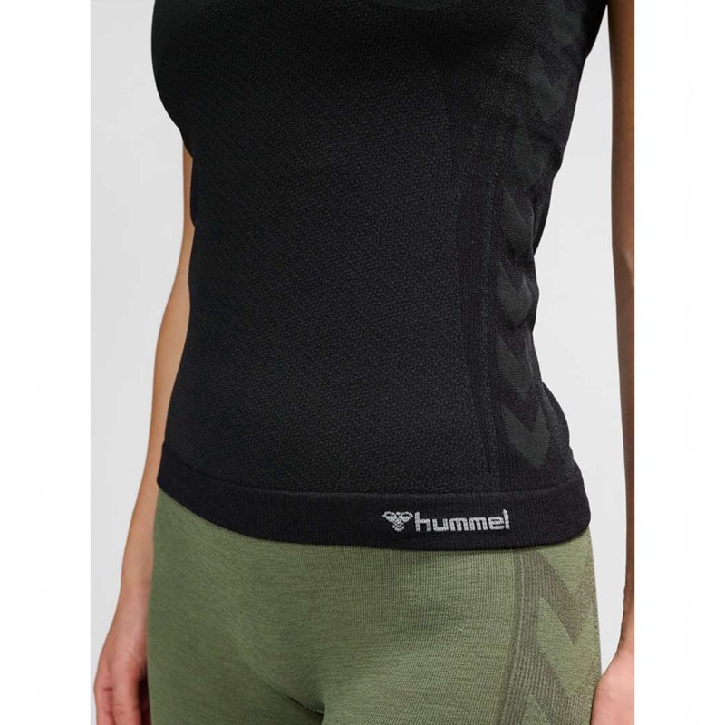 Hummel Clea Seamless Tight Hoodie Dam Svarta | 837165-430