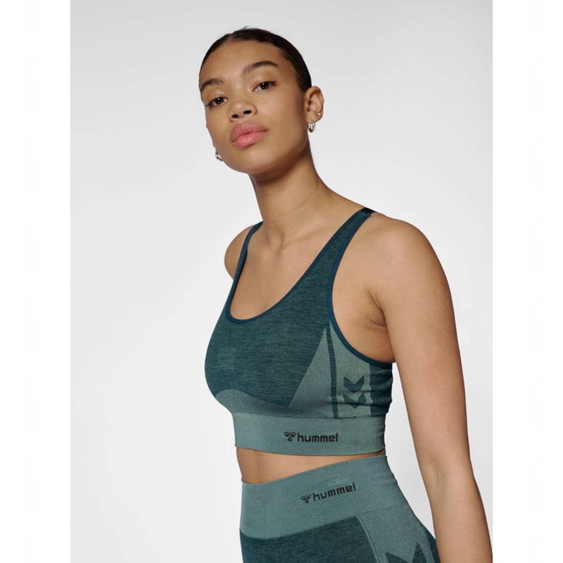 Hummel Clea Seamless Top Sport BH Dam Gröna | 985021-067