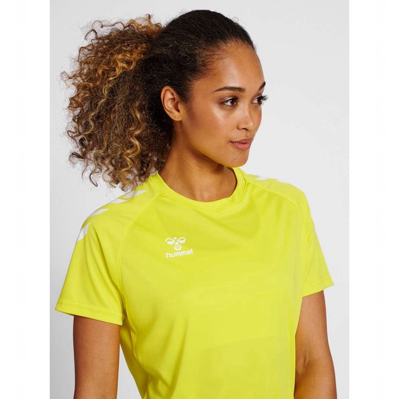 Hummel Core Xk Core Poly S/S Hoodie Dam Gula | 824514-950