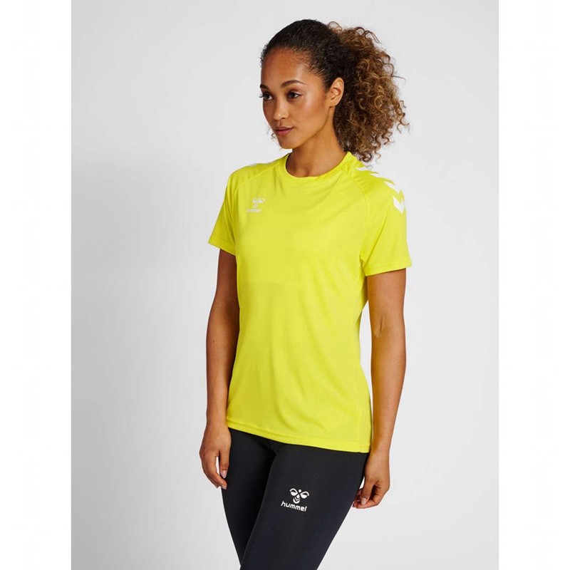 Hummel Core Xk Core Poly S/S Hoodie Dam Gula | 824514-950