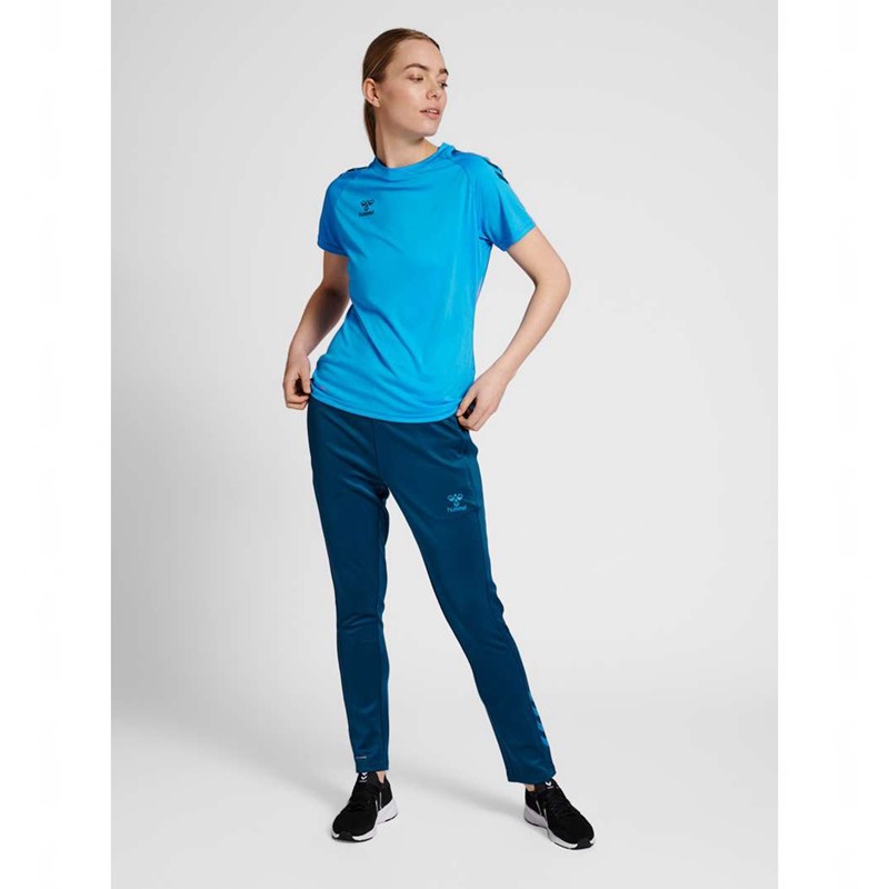 Hummel Core Xk Core Poly S/S T-shirt Dam Blå | 880548-097