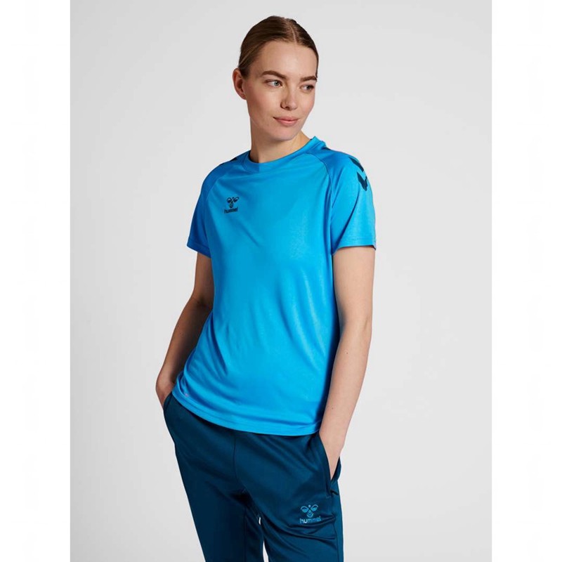 Hummel Core Xk Core Poly S/S T-shirt Dam Blå | 880548-097