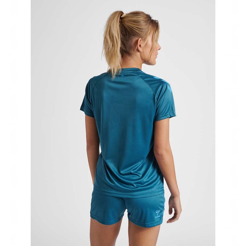 Hummel Core Xk Core Poly S/S T-shirt Dam Blå | 583549-726