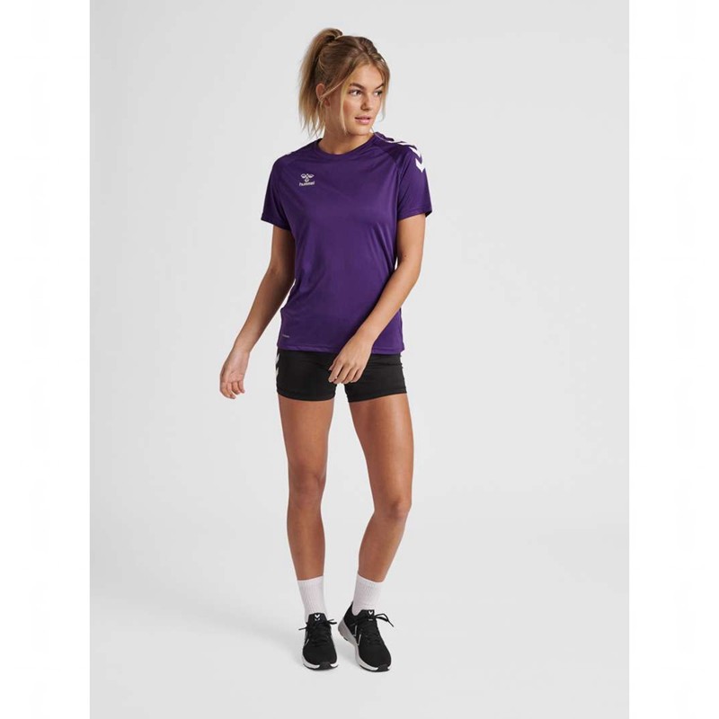 Hummel Core Xk Core Poly S/S T-shirt Dam Lila | 936625-498
