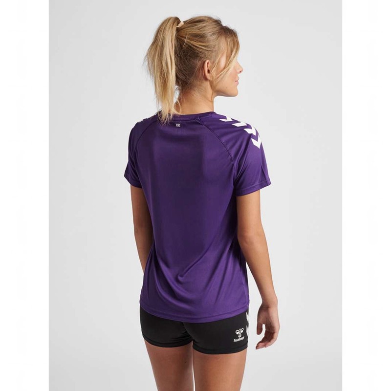 Hummel Core Xk Core Poly S/S T-shirt Dam Lila | 936625-498