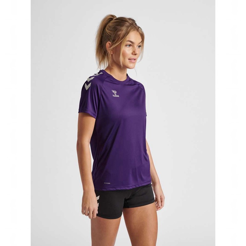 Hummel Core Xk Core Poly S/S T-shirt Dam Lila | 936625-498