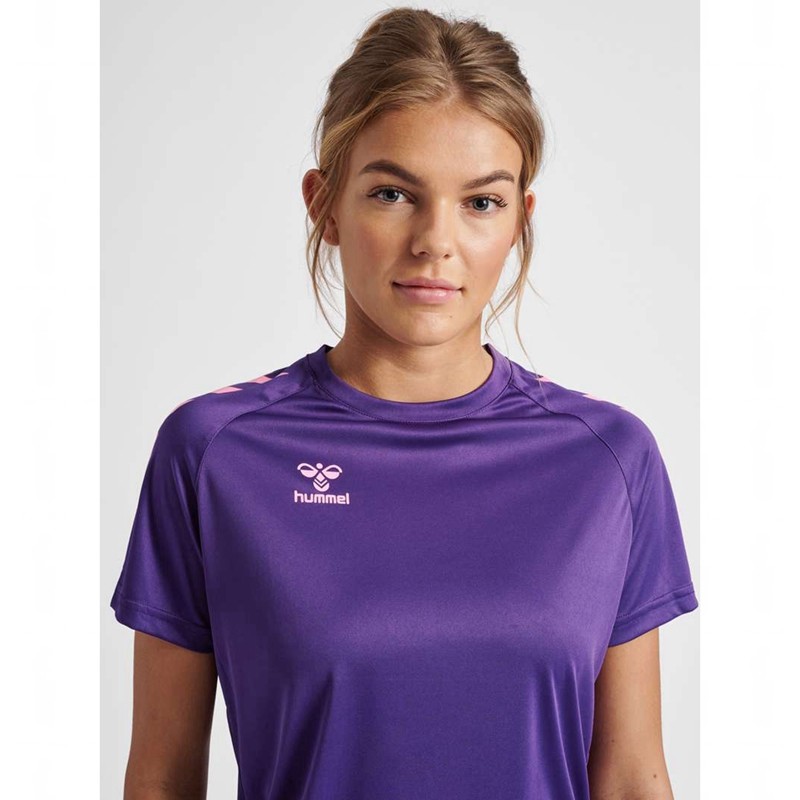 Hummel Core Xk Core Poly S/S T-shirt Dam Lila | 221345-398