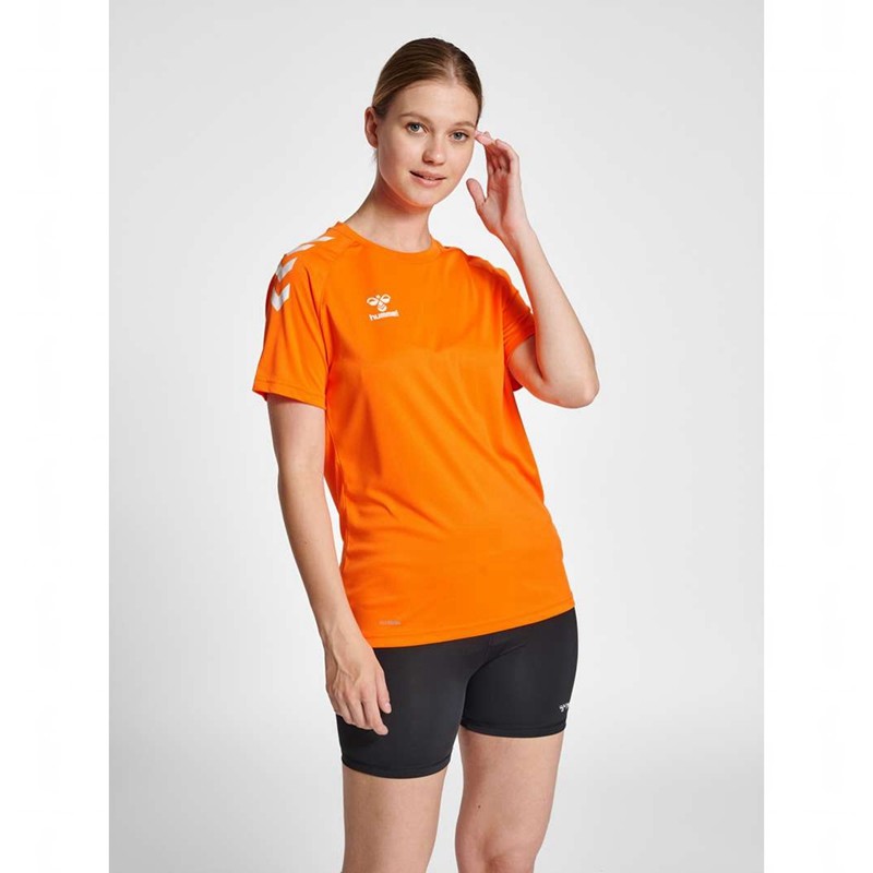 Hummel Core Xk Core Poly S/S T-shirt Dam Orange | 347983-428