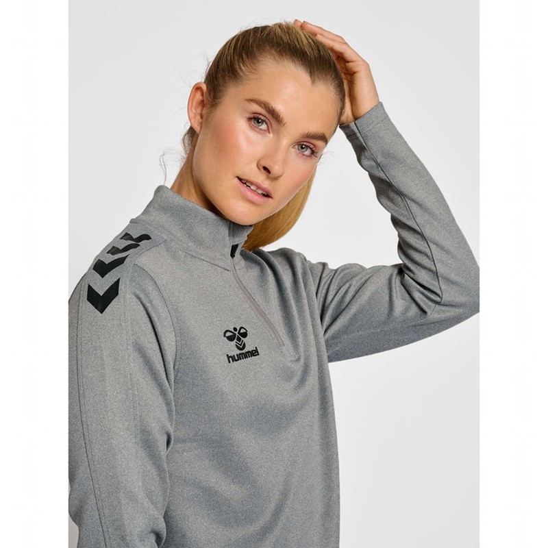 Hummel Core Xk Half Zip Sweat Tröjor Dam Grå | 826150-777