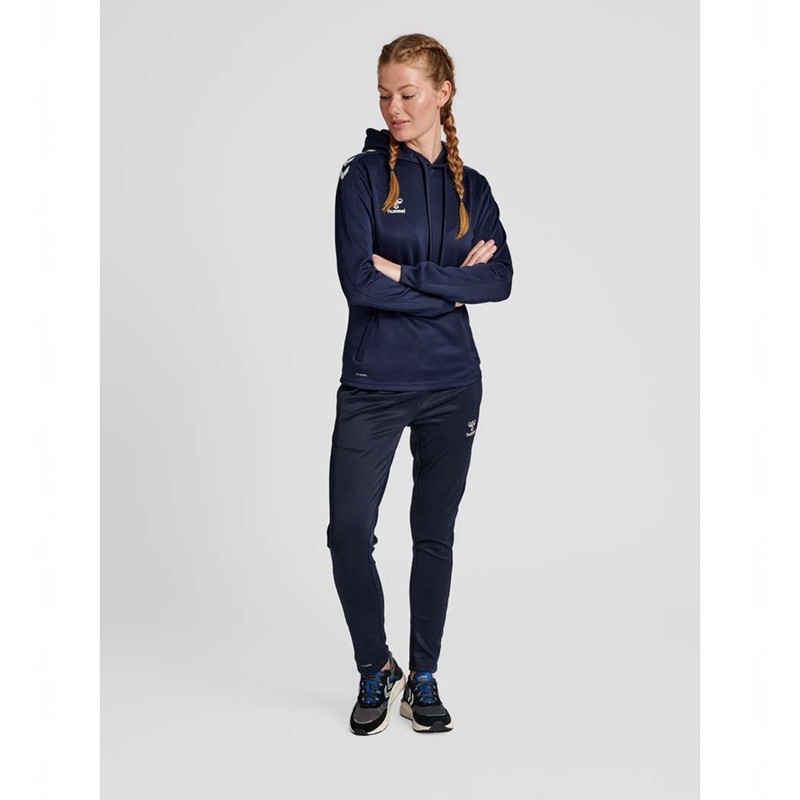 Hummel Core Xk Poly Sweat Hoodie Dam Marinblå | 248356-763
