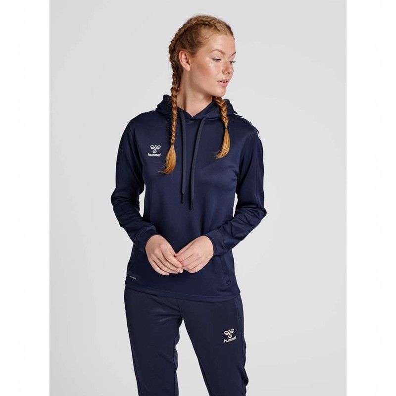 Hummel Core Xk Poly Sweat Hoodie Dam Marinblå | 248356-763