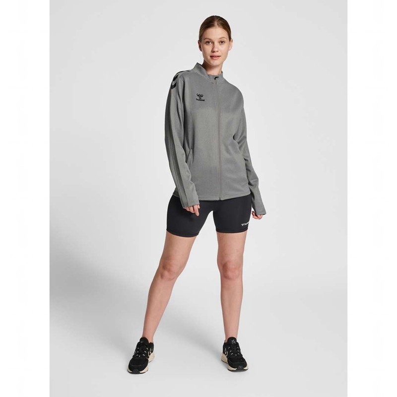 Hummel Core Xk Poly Zip Sweat Tröjor Dam Grå | 789395-338