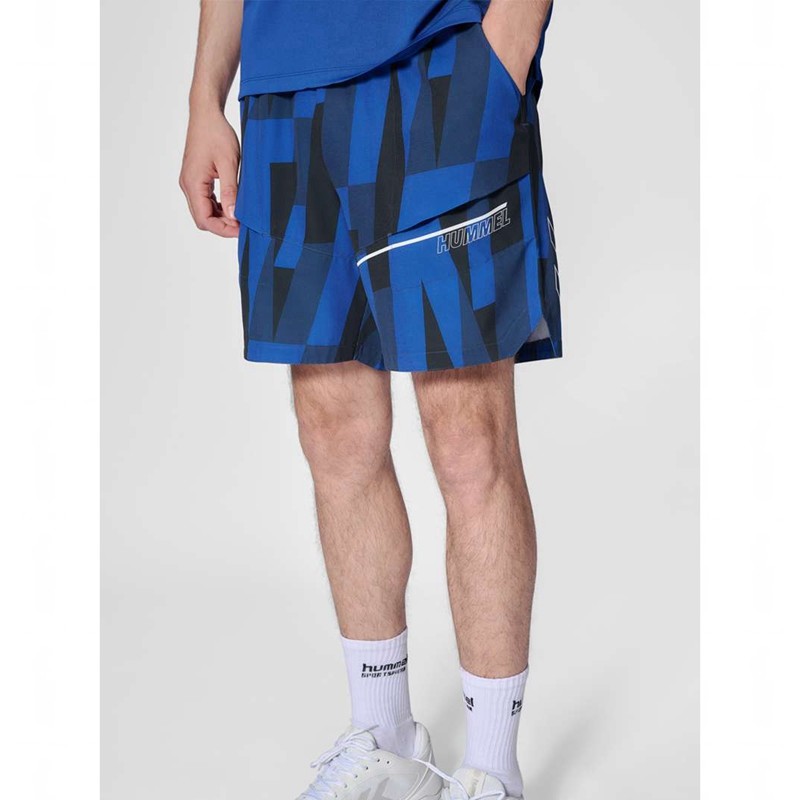 Hummel Court Aop Pocket Shorts Herr Blå | 383310-490