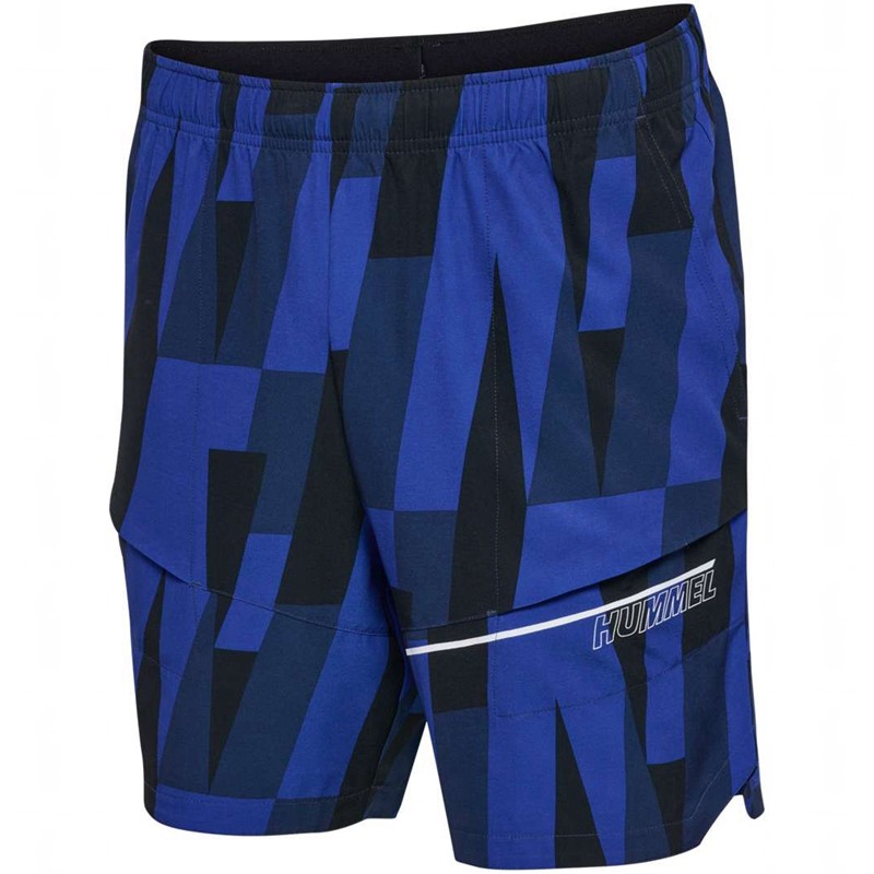 Hummel Court Aop Pocket Shorts Herr Blå | 383310-490
