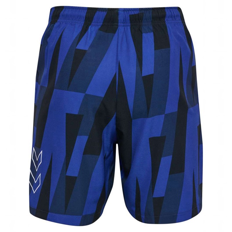 Hummel Court Aop Pocket Shorts Herr Blå | 383310-490