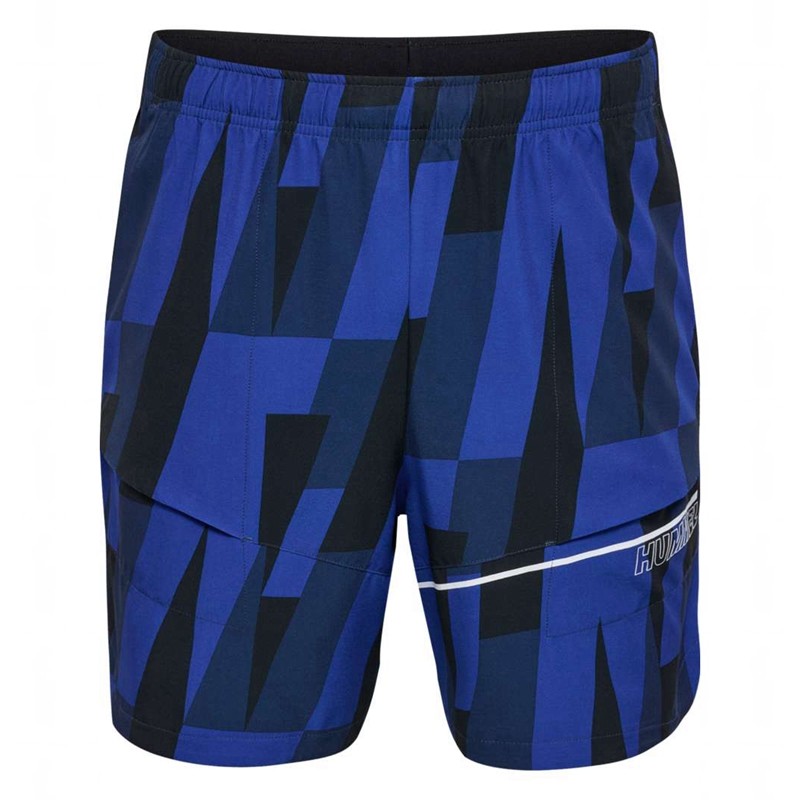 Hummel Court Aop Pocket Shorts Herr Blå | 383310-490