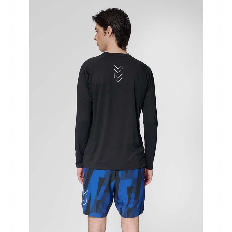 Hummel Court Light Weight L/S T-shirt Herr Svarta | 227729-236