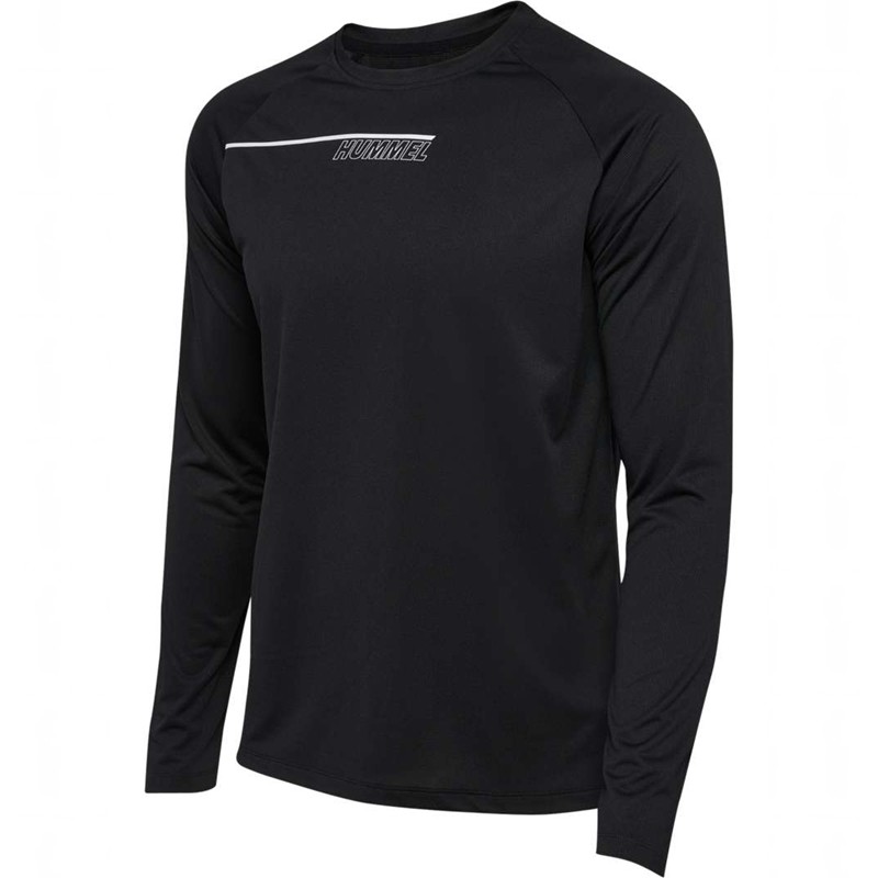 Hummel Court Light Weight L/S T-shirt Herr Svarta | 227729-236
