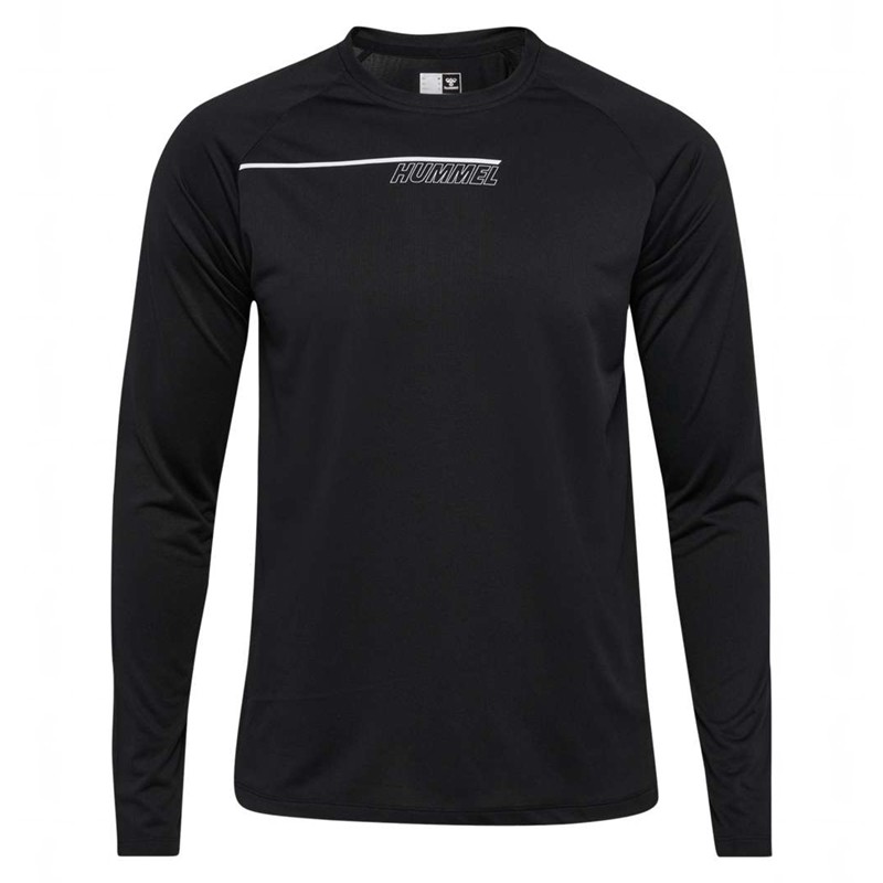 Hummel Court Light Weight L/S T-shirt Herr Svarta | 227729-236