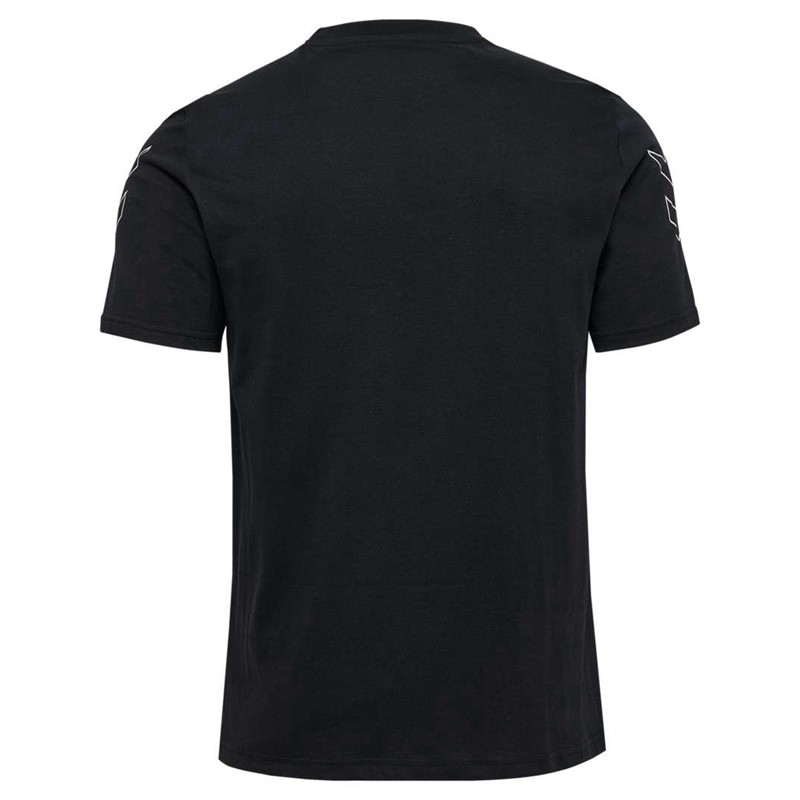 Hummel Elemental Chevron Cotton T-shirt Herr Svarta | 152104-089