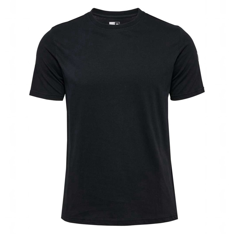 Hummel Elemental Chevron Cotton T-shirt Herr Svarta | 152104-089