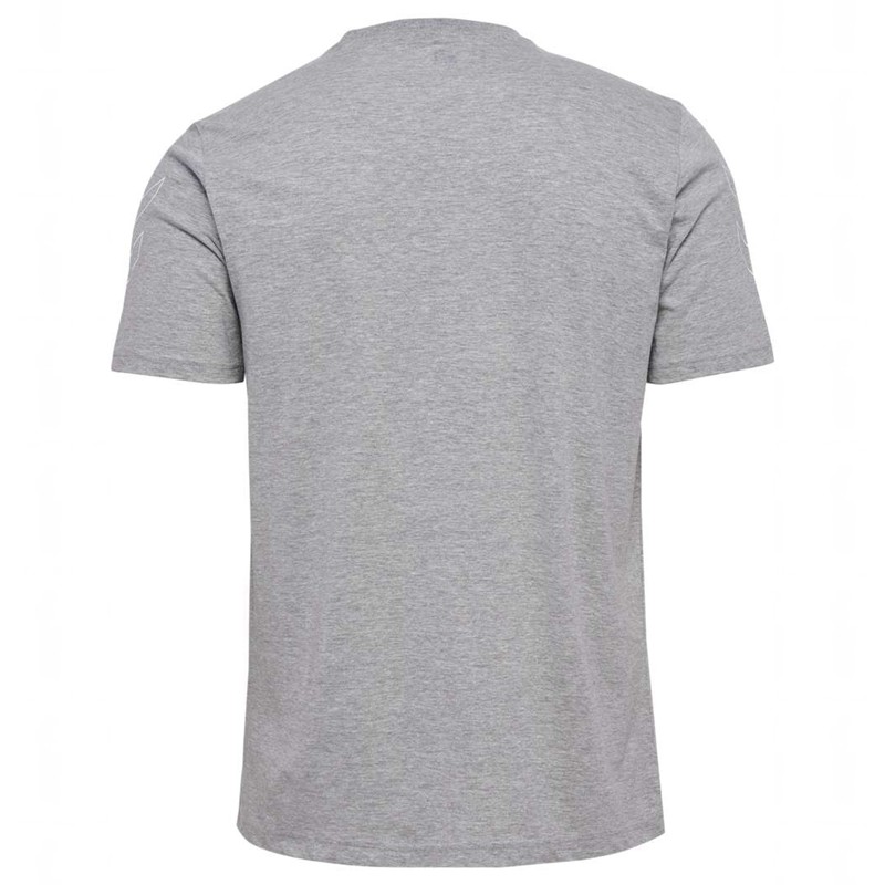 Hummel Elemental Chevron Cotton T-shirt Herr Grå | 059125-551