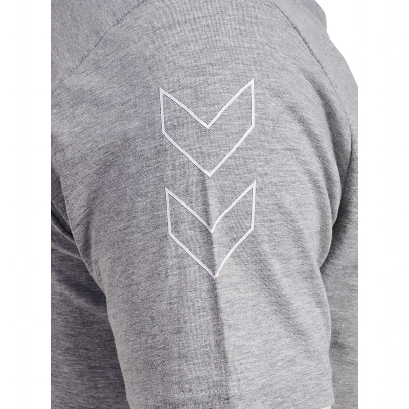 Hummel Elemental Chevron Cotton T-shirt Herr Grå | 059125-551