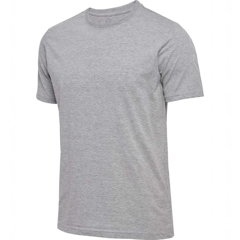 Hummel Elemental Chevron Cotton T-shirt Herr Grå | 059125-551