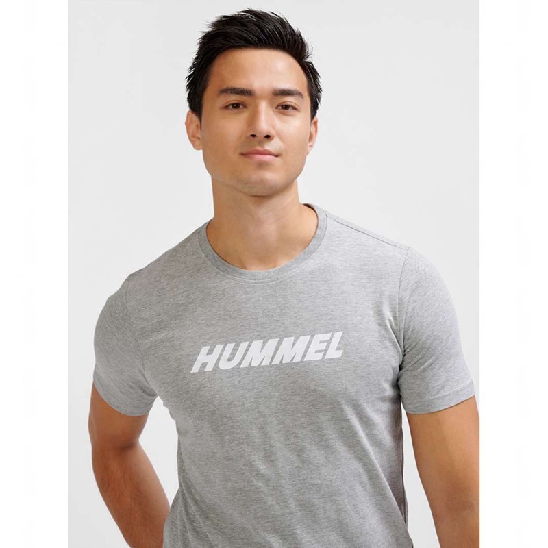 Hummel Elemental Logo Cotton T-shirt Herr Grå | 902248-014