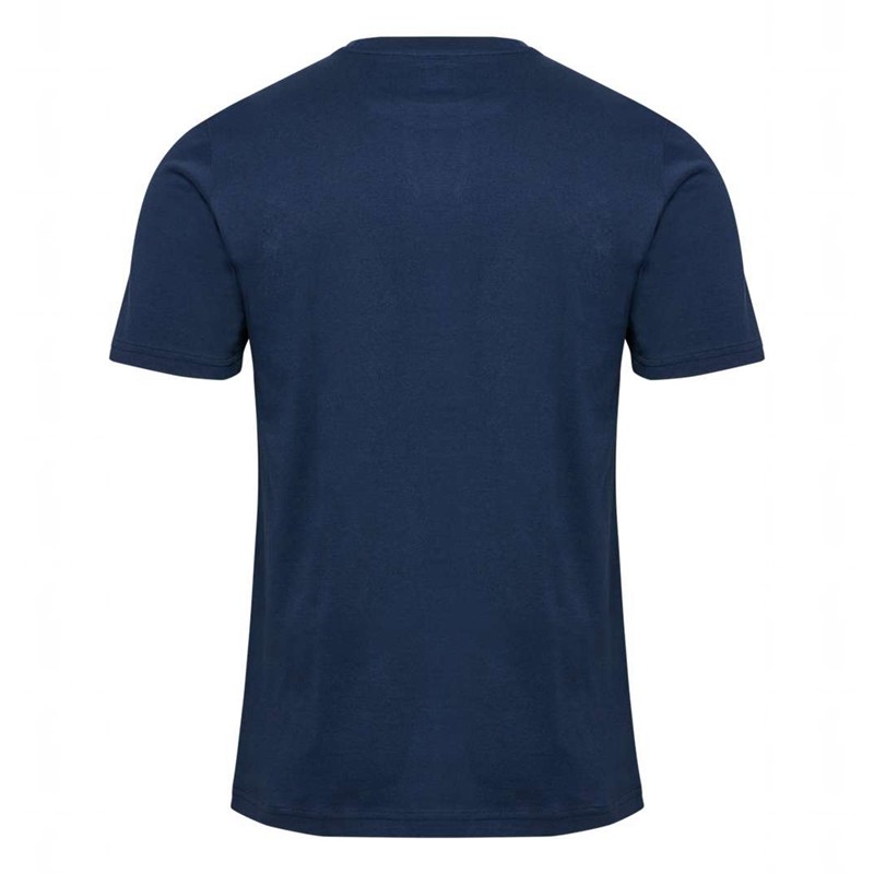Hummel Elemental Logo Cotton T-shirt Herr Marinblå | 570910-207