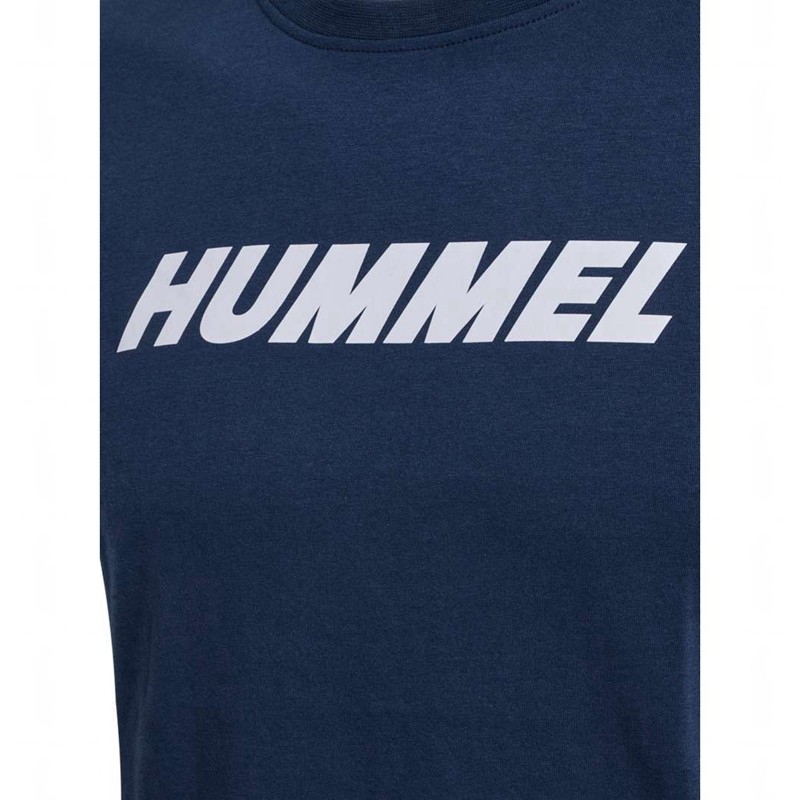 Hummel Elemental Logo Cotton T-shirt Herr Marinblå | 570910-207