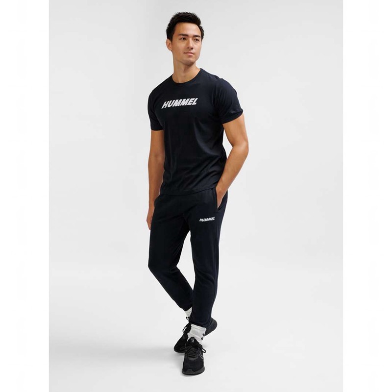 Hummel Elemental Logo Cotton T-shirt Herr Svarta | 849416-738