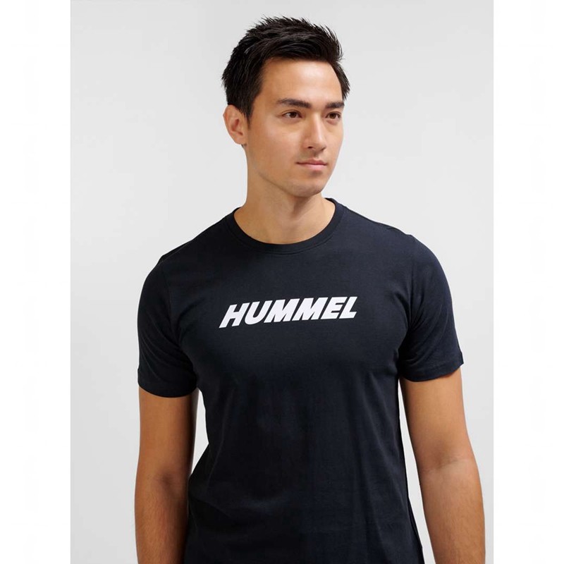 Hummel Elemental Logo Cotton T-shirt Herr Svarta | 849416-738