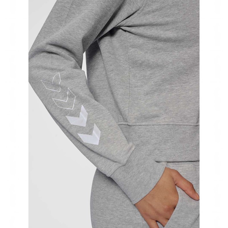 Hummel Elemental Short Hoodie Dam Grå | 235203-983