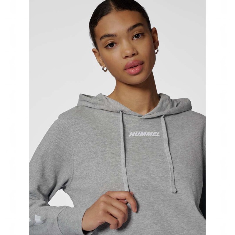 Hummel Elemental Short Hoodie Dam Grå | 235203-983