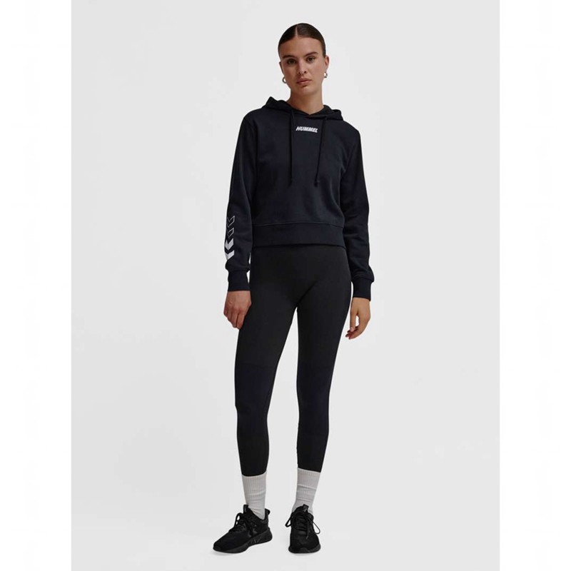 Hummel Elemental Short Hoodie Dam Svarta | 430785-432