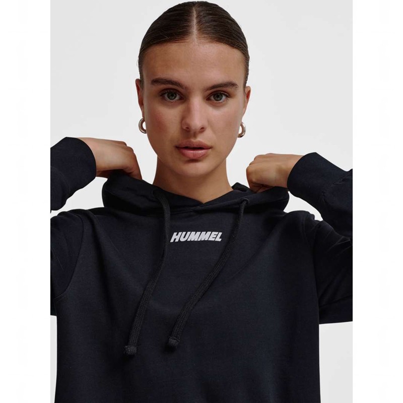 Hummel Elemental Short Hoodie Dam Svarta | 430785-432