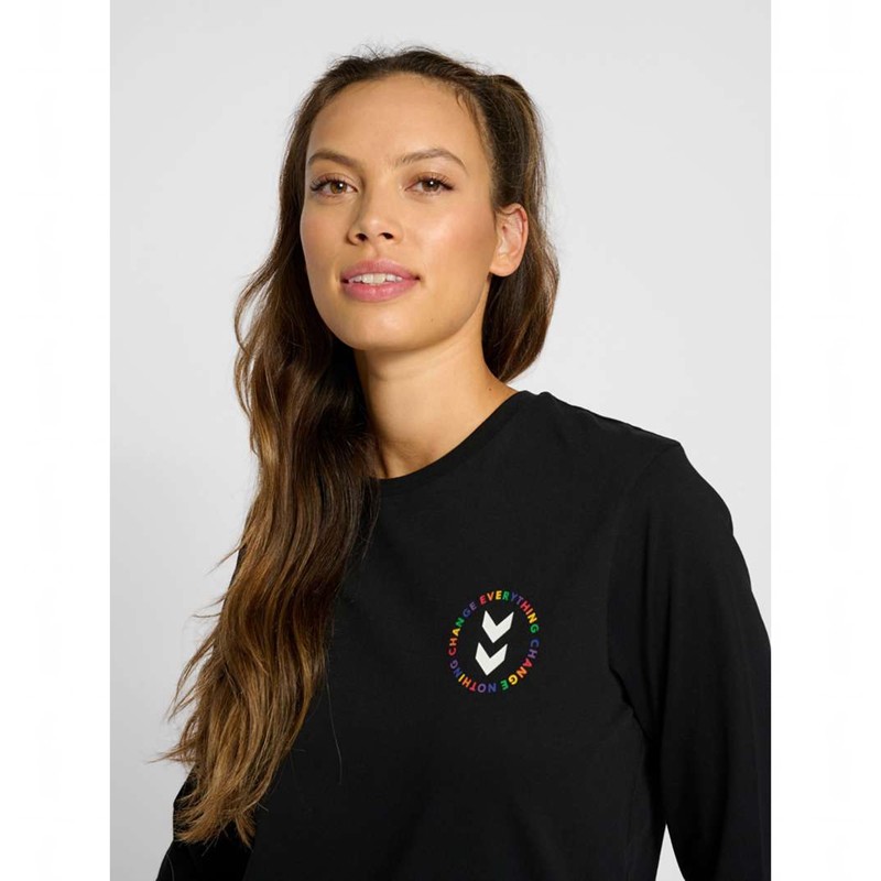 Hummel Everything Nothing Ls T-shirt Dam Svarta | 088080-360