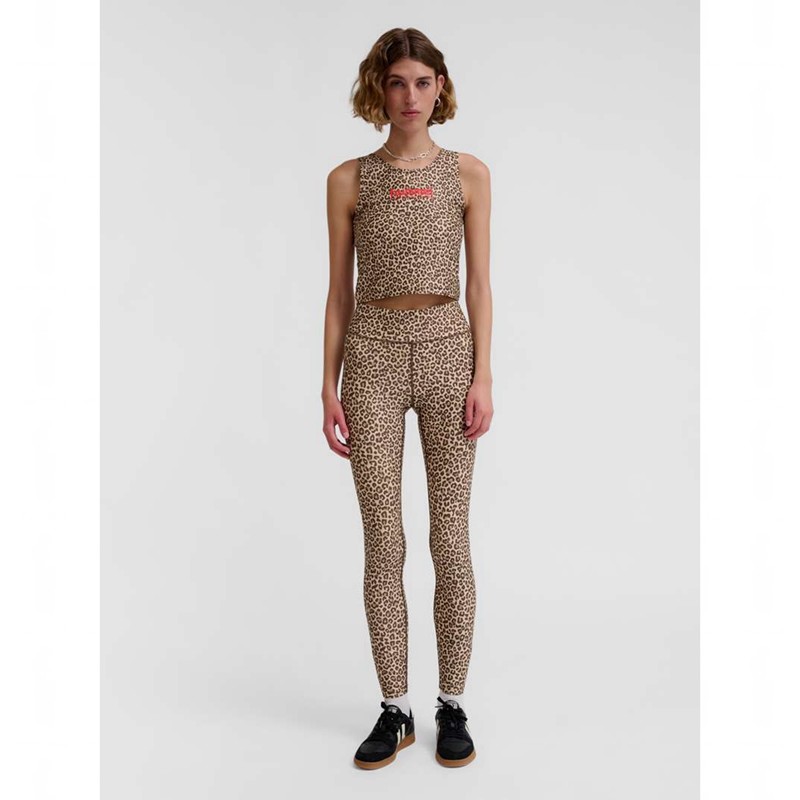 Hummel Fast Mid Waist Strumpbyxor Dam Leopard | 935430-155