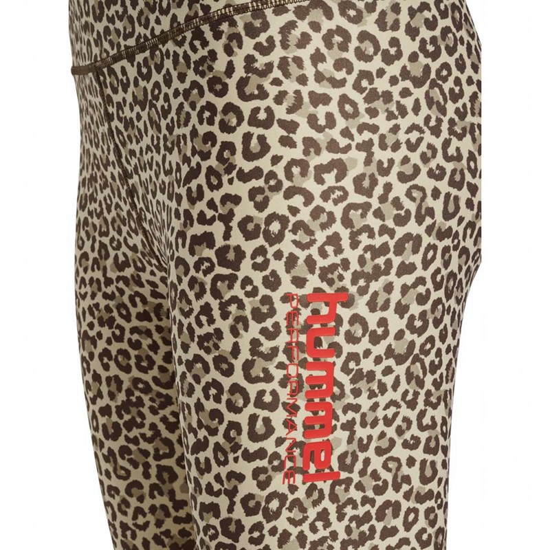 Hummel Fast Mid Waist Strumpbyxor Dam Leopard | 935430-155