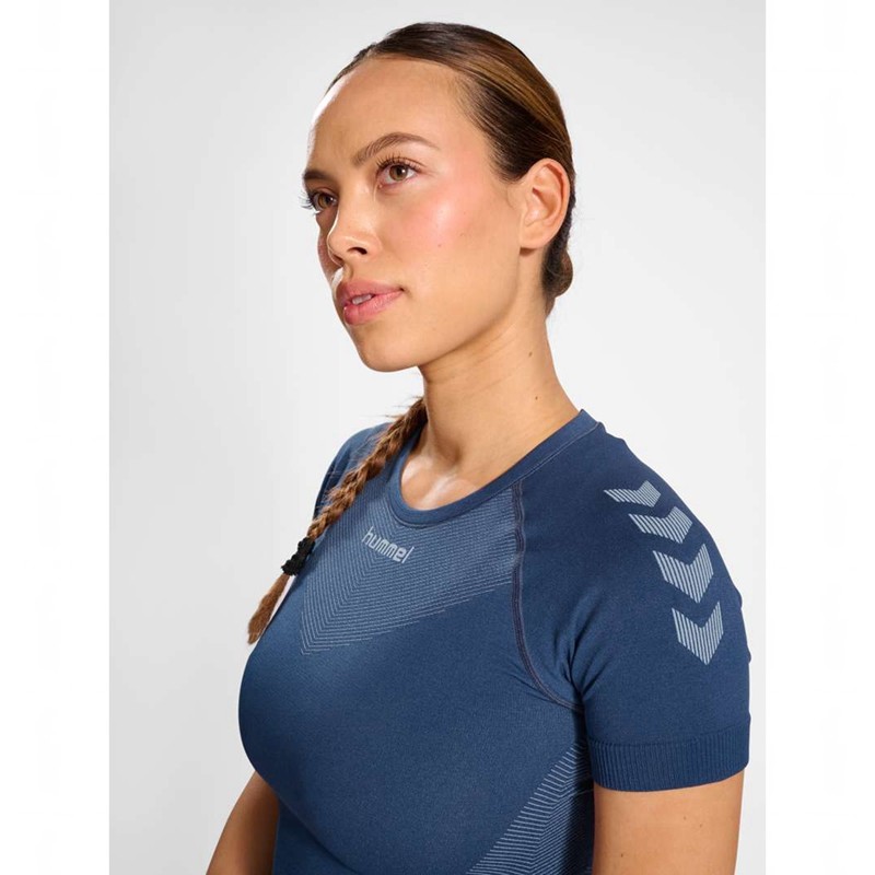 Hummel First Seamless Jersey S/S W T-shirt Dam bljue | 132574-066