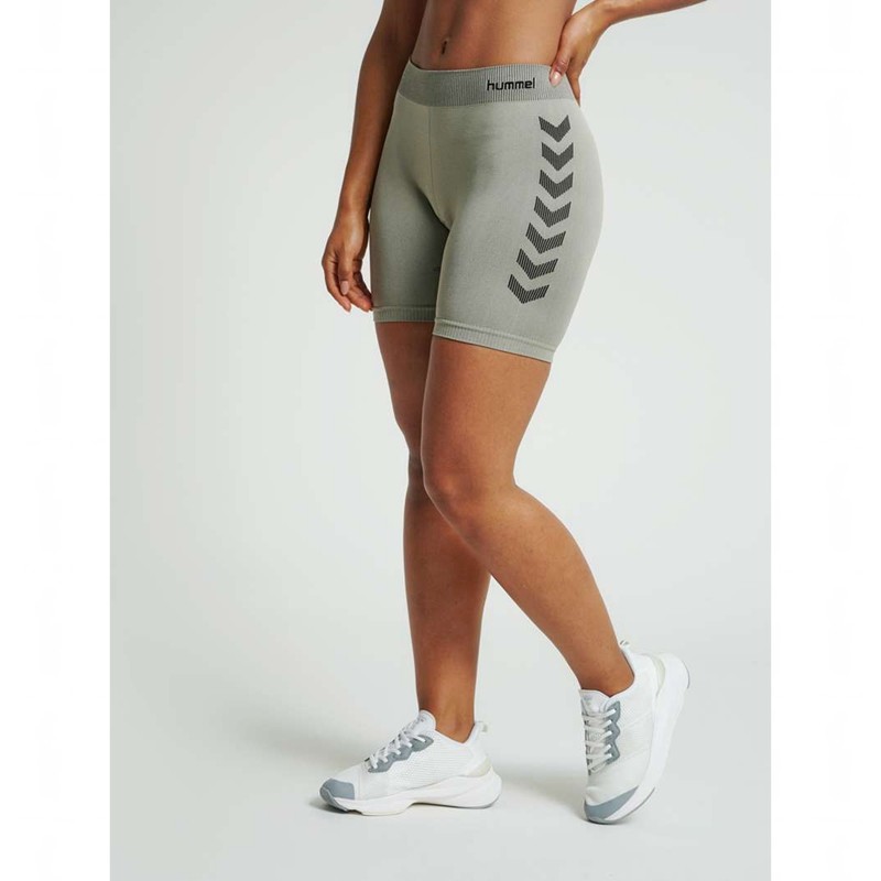 Hummel First Seamless Tr Sht Tigh W Hoodie Dam Grå | 514451-865