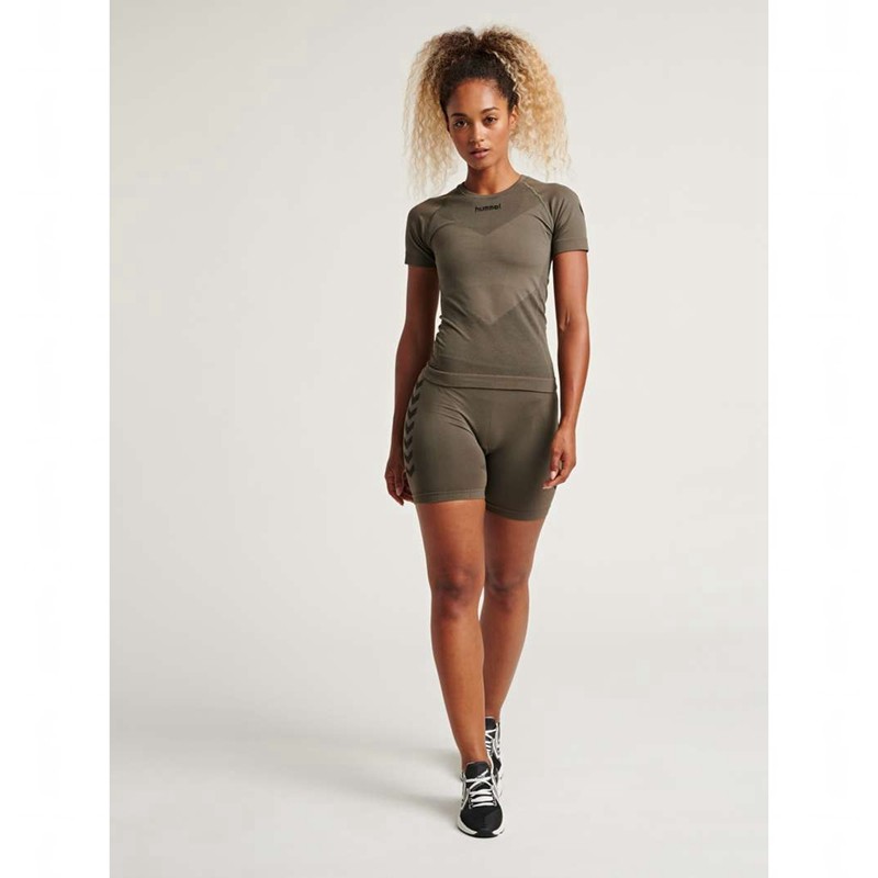 Hummel First Seamless Tr Sht Tigh W Jackor Dam Gröna | 500514-040