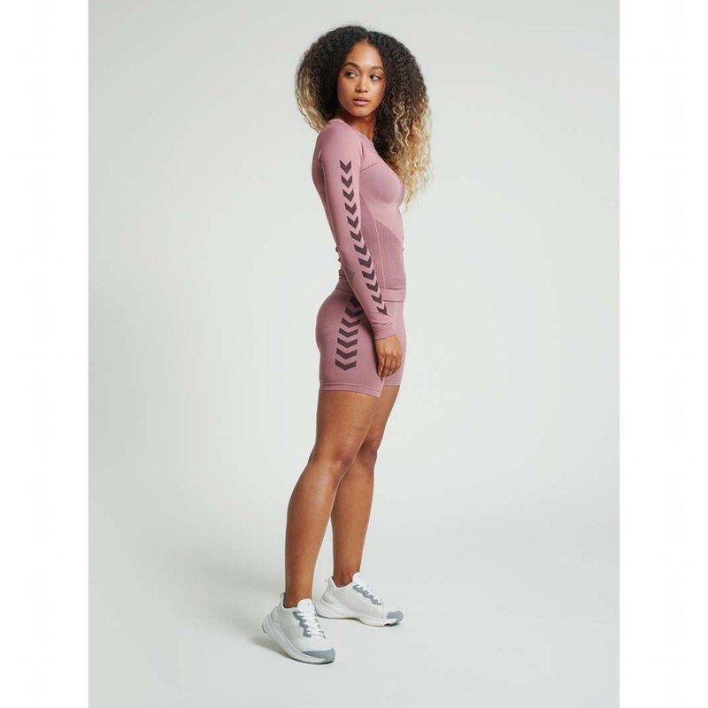 Hummel First Seamless Tr Sht Tigh W Shorts Dam Rosa | 240231-180