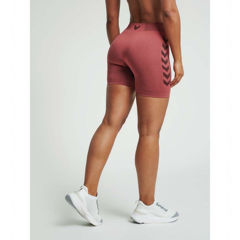 Hummel First Seamless Tr Sht Tigh W Shorts Dam Röda | 265057-070
