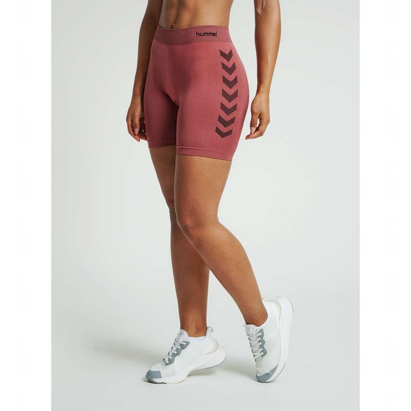 Hummel First Seamless Tr Sht Tigh W Shorts Dam Röda | 265057-070
