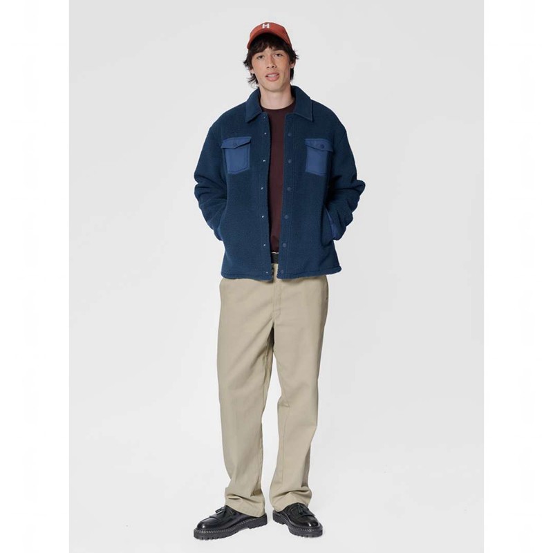 Hummel Fleece Overshirt Sportswear Jackor Dam Marinblå | 180025-428