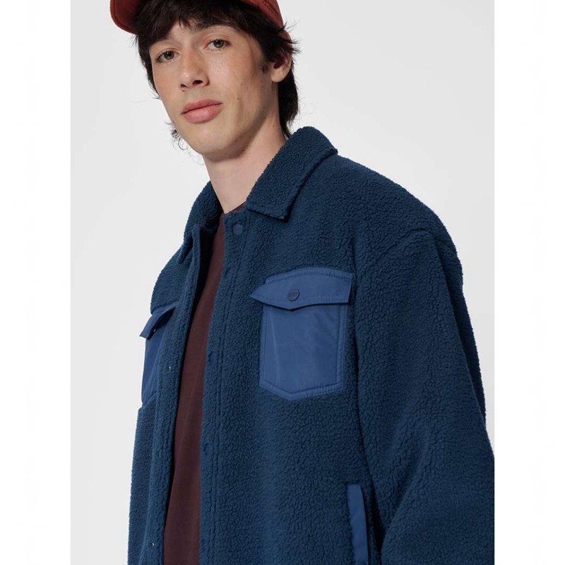 Hummel Fleece Overshirt Sportswear Jackor Dam Marinblå | 180025-428