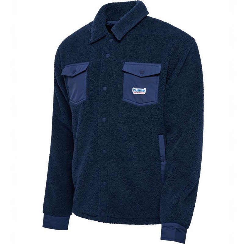 Hummel Fleece Overshirt Sportswear Jackor Dam Marinblå | 180025-428