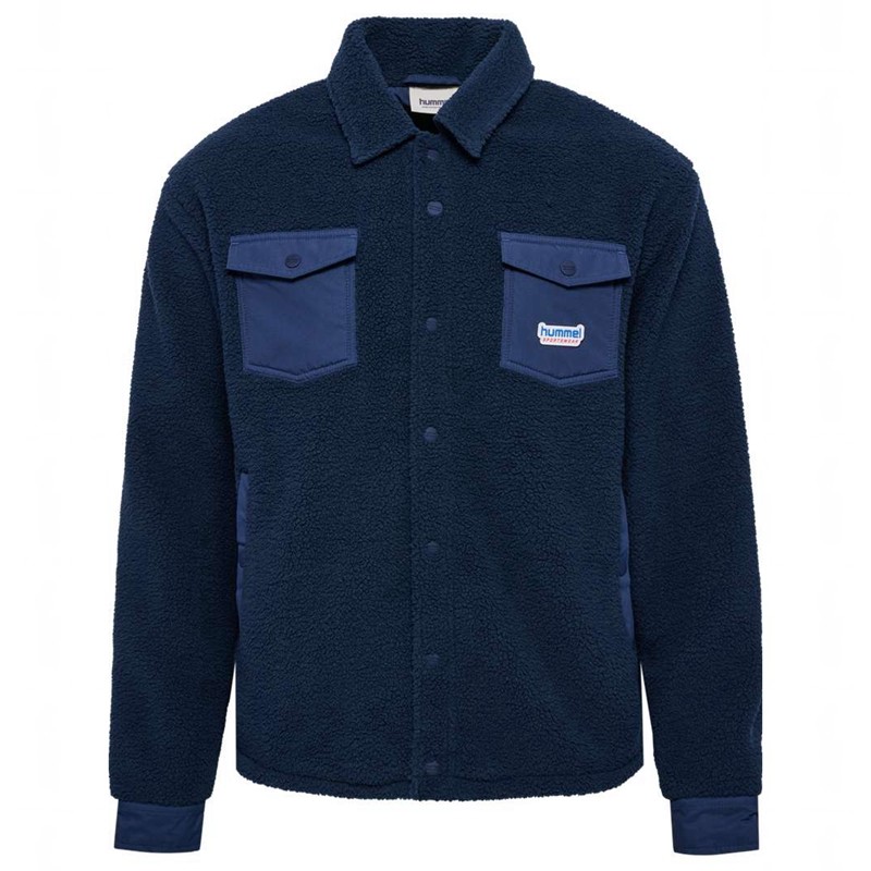 Hummel Fleece Overshirt Sportswear Jackor Dam Marinblå | 180025-428